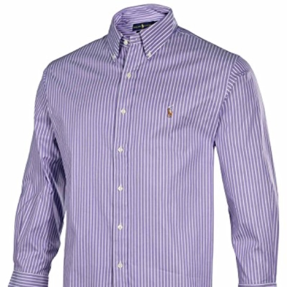 Polo by Ralph Lauren| Purple Striped Button Down L